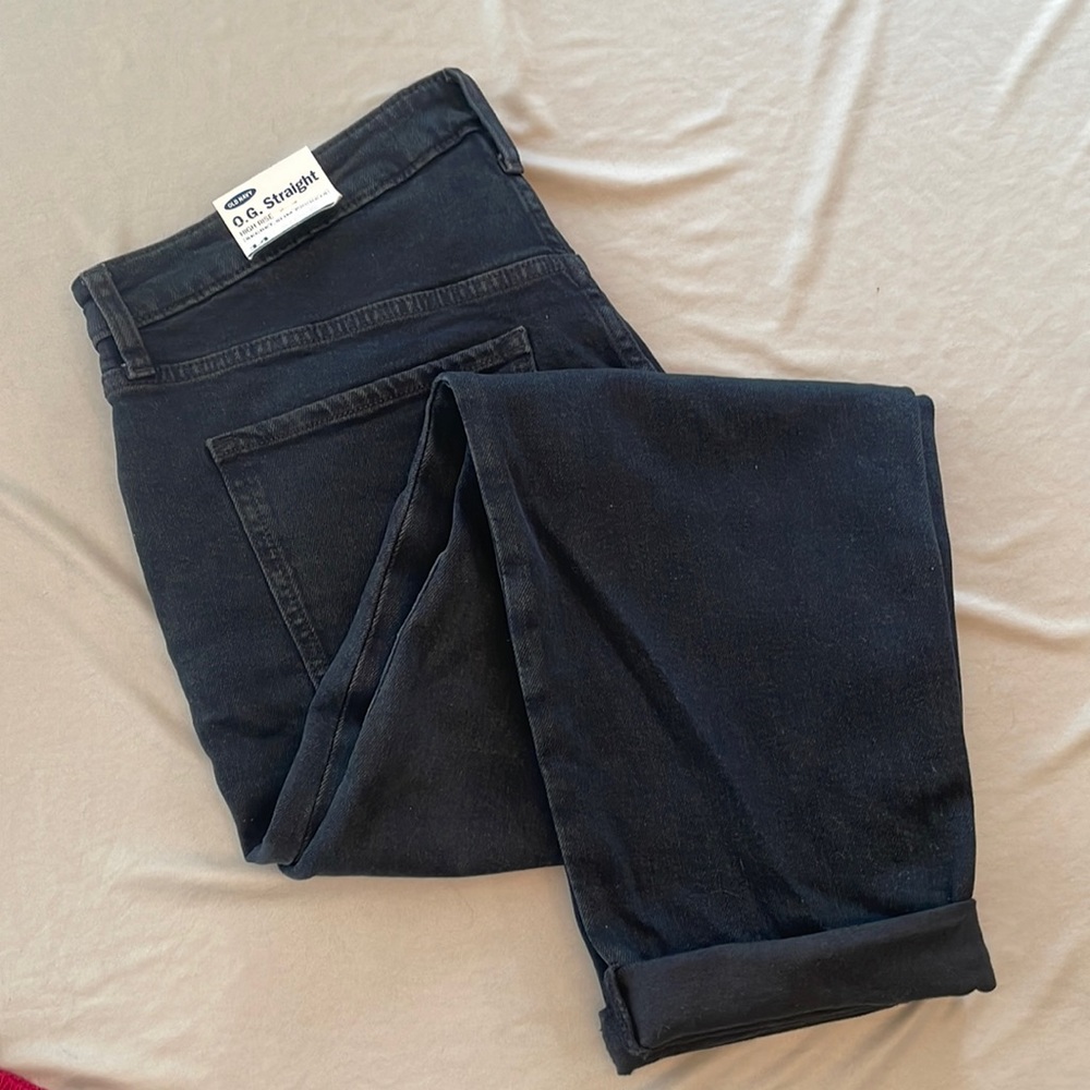 O.G. Straight High Rise Black Jeans